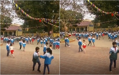 Clip: Các em học sinh nhảy điệu Cha Cha Cha giữa sân trường siêu đáng yêu