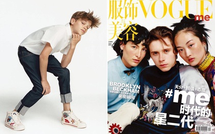 Brooklyn Beckham "rủ" cậu em Romeo xuất hiện trên Vogue Trung Quốc