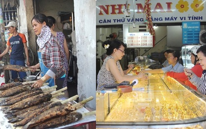 Vàng và cá lóc nướng "hút" người Sài Gòn trong ngày vía thần Tài