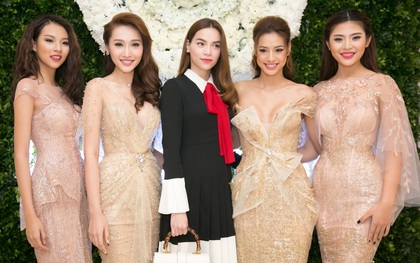 Lilly Nguyễn diện váy xẻ ngực táo bạo khi cùng HLV Hà Hồ dự sự kiện