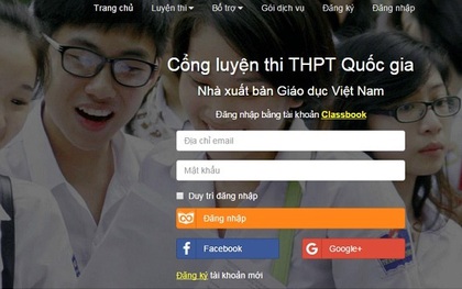 Tập thi Tốt nghiệp thử trên Cổng luyện thi của NXB Giáo Dục Việt Nam
