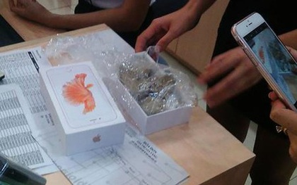 Nhân viên Thế giới di động nhét đá vào hộp để đánh tráo iPhone