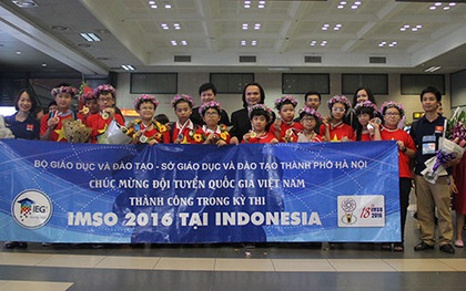 Đội tuyển Việt Nam đứng đầu kỳ thi Olympic Toán và Khoa học Quốc tế