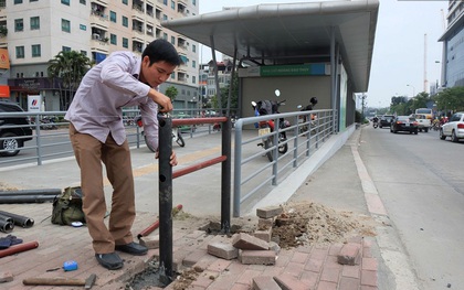 Tuyến buýt nhanh Kim Mã - Yên Nghĩa gấp rút hoàn thiện trước ngày đi vào hoạt động