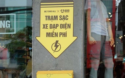 Cận cảnh những trạm sạc xe đạp điện miễn phí đầu tiên ở Hà Nội