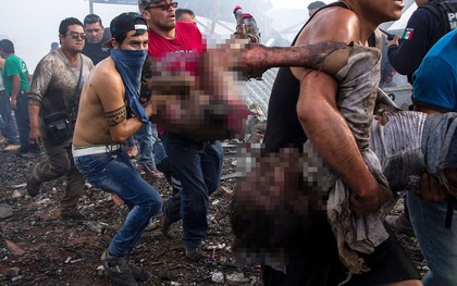 Những hình ảnh hiện trường không thể kinh hoàng hơn tại vụ nổ chợ pháo hoa ở Mexico