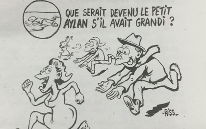 Charlie Hebdo lại gây sốc khi tiếp tục bôi nhọ hình ảnh "cậu bé Syria bên bờ biển"