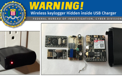 FBI cảnh báo củ sạc USB giả có thể bí mật theo dõi những gì bạn gõ trên bàn phím