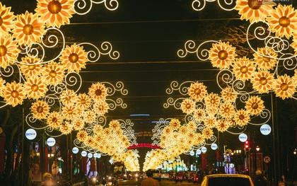 Chùm ảnh: Rực rỡ đèn hoa trang trí Tết trên các tuyến đường trung tâm Sài Gòn