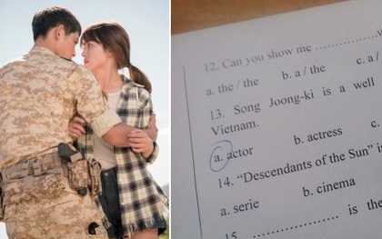 "Hậu duệ Mặt trời" bất ngờ xuất hiện trong đề kiểm tra tiếng Anh