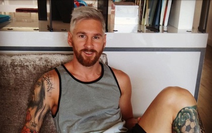 Messi bất ngờ khoe mái tóc vàng bạch kim lạ lẫm