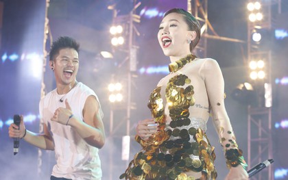 Tóc Tiên, Trọng Hiếu cuồng nhiệt song ca khiến khán giả thích thú
