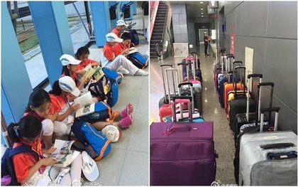 Chăm chú đọc sách ở sân bay Nhật, nhóm học sinh Trung Quốc khiến chính người dân nước này phải kinh ngạc