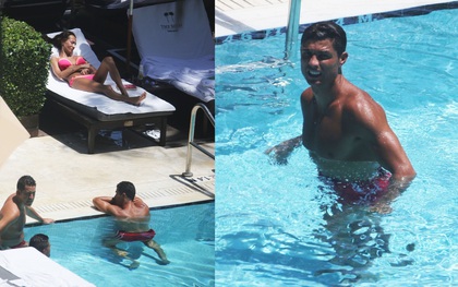 Lại xuất hiện "bóng hồng" bí ẩn đi bơi cùng Ronaldo