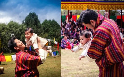 Không chỉ là vị vua nhân từ, quốc vương Bhutan còn là một người cha thương con hết mực