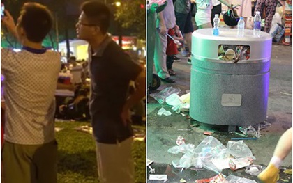 Clip: Người dân vô tư xả rác, giẫm lên bãi cỏ ở trung tâm Sài Gòn vào đêm Giáng sinh