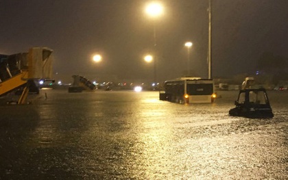 Cục hàng không: nhiều bãi đỗ ở Tân Sơn Nhất ngập trong mưa