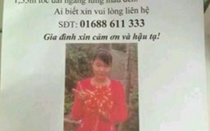 Đưa bố lên Hà Nội khám bệnh, cô gái mất tích sau khi đi mua đồ ăn