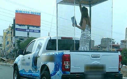 Đưa người mẫu vào lồng kính diễu phố, bị phạt 6 triệu đồng