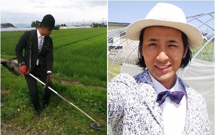 Anh nông dân bảnh bao nhất quả đất: Lúc nào cũng mặc suit đi làm đồng!