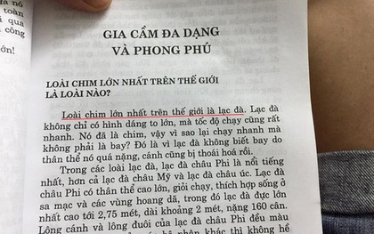 NXB thừa nhận nhầm lẫn, thu hồi sách có nội dung "Lạc đà là loài chim lớn nhất thế giới”