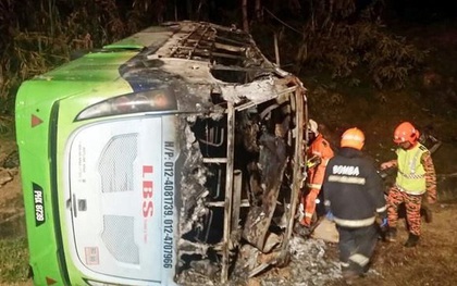 Tai nạn xe buýt thảm khốc ở Malaysia khiến 30 người thương vong
