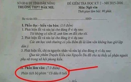 Thực hư đề thi phân tích phim "Cô dâu 8 tuổi" gây xôn xao dư luận