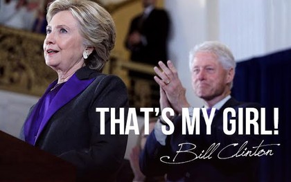 Ở tuổi 70, Bill Clinton vẫn dành cho Hillary những lời này khi bà đọc diễn văn thua cuộc: "That's my girl"