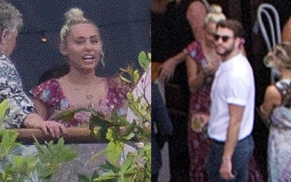 Miley Cyrus diện đầm dài nữ tính dự đám cưới bạn cùng Liam Hemsworth