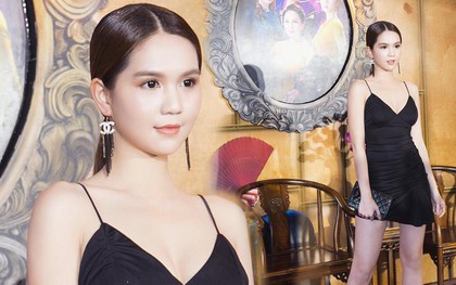 Diện cây đen ngắn cũn, Ngọc Trinh "cố tình" để lộ vóc dáng đẫy đà?