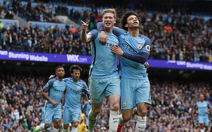 Man City thổi bay Palace, leo lên vị trí thứ ba