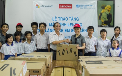 Lenovo và Microsoft tài trợ máy tính cho Làng trẻ em SOS Bến Tre