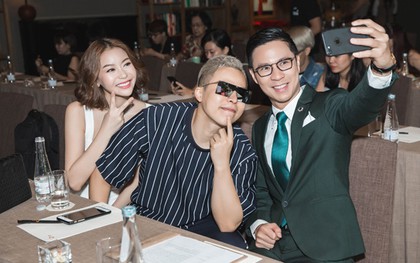 Ông bầu Khắc Tiệp đến chúc mừng Hoa hậu Hải Dương đảm nhiệm vai trò mới