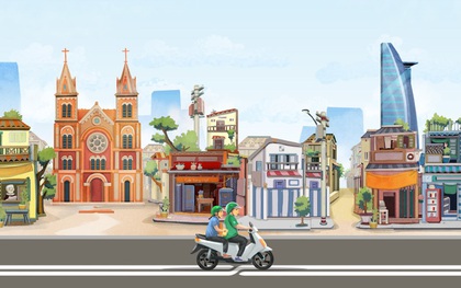 Ngắm nhìn "Việt Nam sau tay lái" cùng GrabBike
