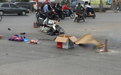 Hà Nội: Xe tải bỏ chạy sau khi cán chết người phụ nữ