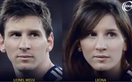 Messi, Ronaldo, Beckham nếu là con gái sẽ trông như thế này