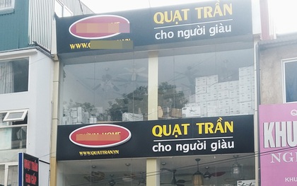Xôn xao slogan của một cửa tiệm bán quạt trần ở Hà Nội: Quạt trần cho người giàu!