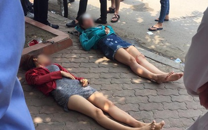 Hà Nội: Đi bộ sang đường, hai cô gái trẻ bị xe máy đâm ngã bất tỉnh