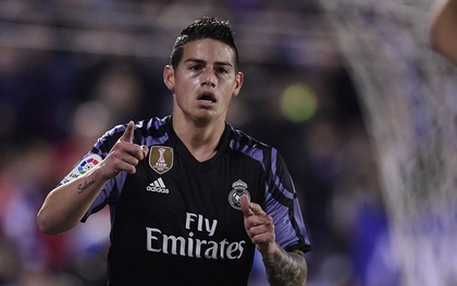 Ronaldo vắng mặt, James Rodriguez mở hàng chiến thắng cho Real Madrid