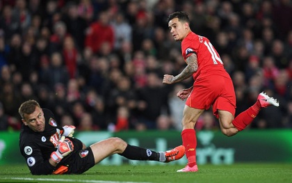 Liverpool đánh rơi điểm trong ngày Coutinho đi vào lịch sử Premier League