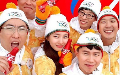 Suzy đẹp rạng ngời bên cạnh Yoo Jae-suk trong lễ rước đuốc Olympic mùa Đông 2018