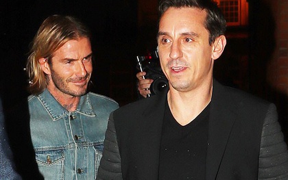 Beckham lịch lãm dự lễ khai trương hộp đêm của Gary Neville