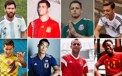 Cận cảnh áo đấu của Đức, Argentina, Tây Ban Nha ở World Cup 2018