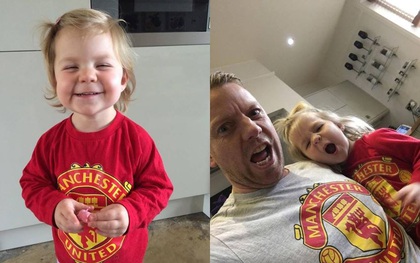 Cô bé 3 tuổi cực dễ thương, thuộc làu tên đội hình Man Utd
