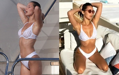 Bella Hadid tạo dáng "Bambi Pose" khoe nếp gấp đùi và thân hình bốc lửa tại Cannes