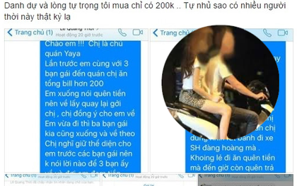 Xôn xao câu chuyện "soái ca SH" dẫn 3 cô gái đi ăn rồi quỵt 200.000 đồng khiến chủ quán bức xúc