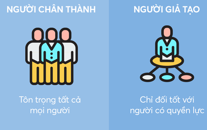 Người chân thành và người giả tạo chỉ khác nhau ở những điểm này thôi!