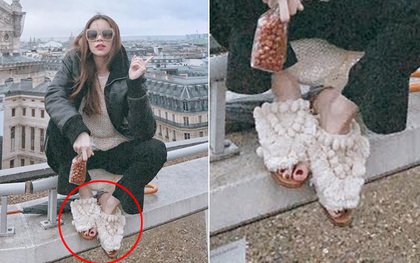 Đôi Zara "giẻ lau" chắc chắn là đôi dép "hot" nhất hôm nay, giờ đến Hà Hồ cũng đang diện nó