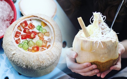 2 món ăn trong quả dừa đang cực "hot" ở Hà Nội bạn nhất định phải thử