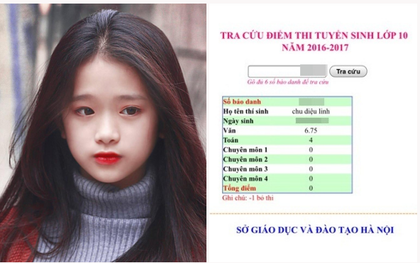 10x đình đám Linh Ka chỉ đạt tổng 10/20 điểm cho 2 môn Toán - Văn trong kỳ thi vào cấp 3